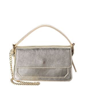 Italian Leather Crossbody, Gold
